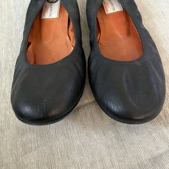 Lanvin Leather Flats, Black - Picture 7 of 11